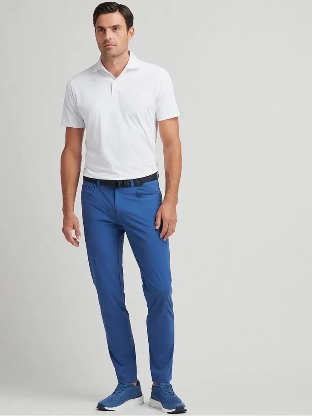 NWT Peter Millar Bingham Performance Five-Pocket Pant in Ocean Blue (35x32)